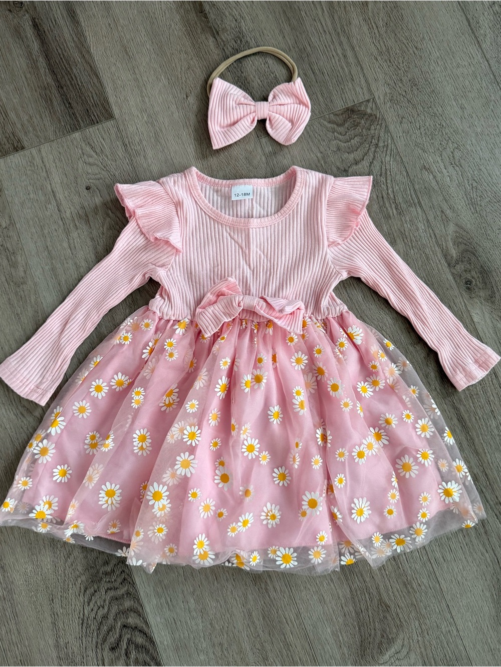 Baby Pink Daisy Dress
